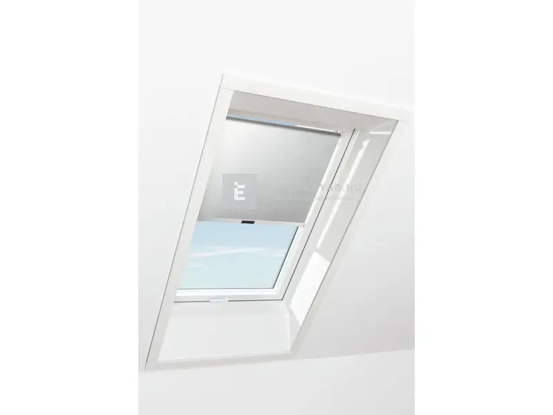 Roto Designo ZRS R4/R7 74x98 cm, világosszürke fényszűrő kampós roló, fehér profilokkal Biztonságos vásárlás