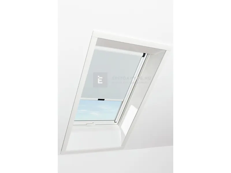 Gyors kiszállítás Roto Designo ZRV R4/R7 74x118 cm, világosszürke fényzáró roló, fehér profilokkal