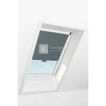 Akciós ár Roto Designo ZRV R6/R8 74x140 cm, sötétszürke fényzáró roló, fehér profilokkal