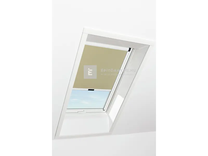 Roto Designo ZRV R6/R8 74x140 cm, sötét bézs fényzáró roló, fehér profilokkal Szuper akció