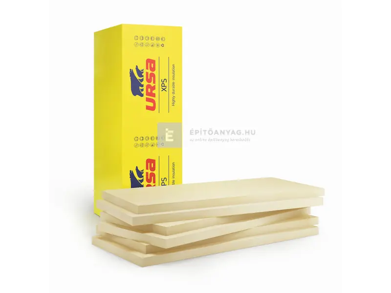 Olcsóbb Ursa XPS N-V-L 5 cm hőszigetelő lemez, sima felület, lépcsős él