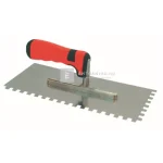 Vásárlói kedvenc Rozsdamentes glettelő soft, 28x13 cm 12x12 mm fogazattal