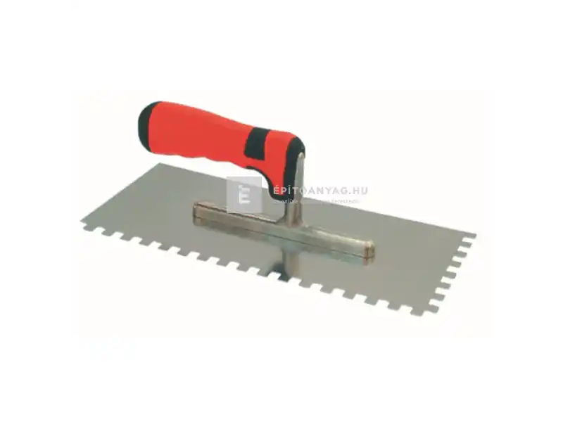 Vásárlói kedvenc Rozsdamentes glettelő soft, 28x13 cm 12x12 mm fogazattal