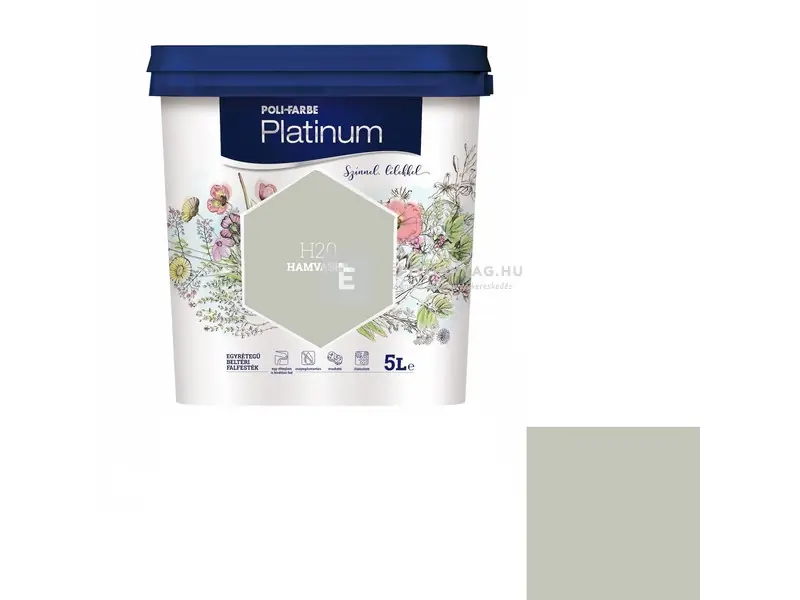 Poli-Farbe Platinum beltéri falfesték H20 hamvaska 5 l Rendeld meg most