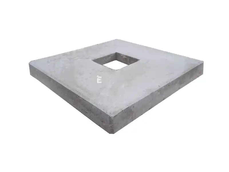 Kéményfedlap, fehér, 50x50x6 cm, füstnyílás 14x14 cm Biztonságos vásárlás