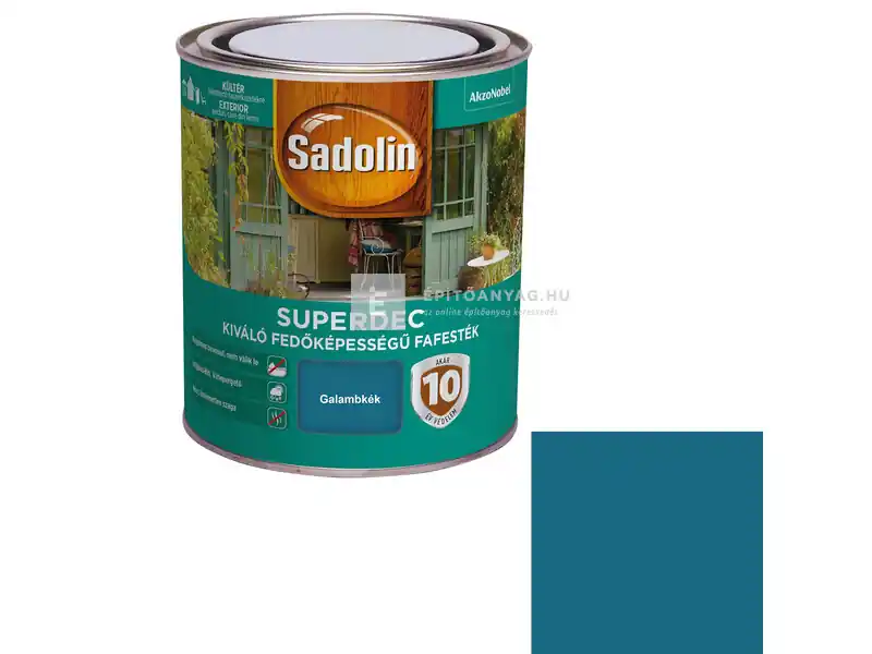 Sadolin Superdec vizesbázisú fafesték selyemfényű galambkék 0,75 l Szuper ajánlat
