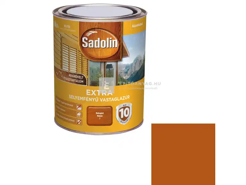 Különleges ajánlat Sadolin Extra kültéri vastaglazúr selyemfényű mahagóni 0,75 l