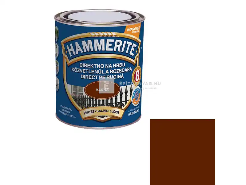 Hammerite Közvetlenül a Rozsdára fényes barna 0,75 l Különleges ajánlat