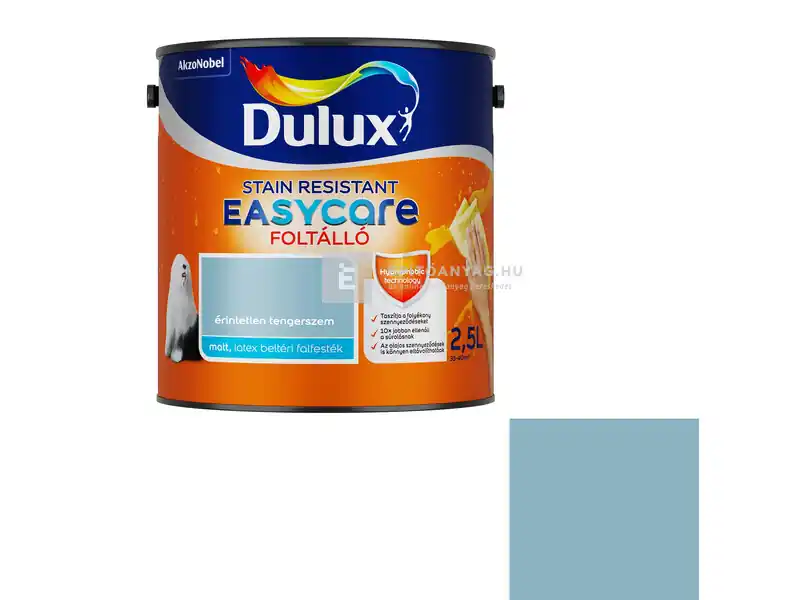 Dulux EasyCare matt, foltálló beltéri falfesték érintetlen tengerszem 2,5 l Azonnali szállítás