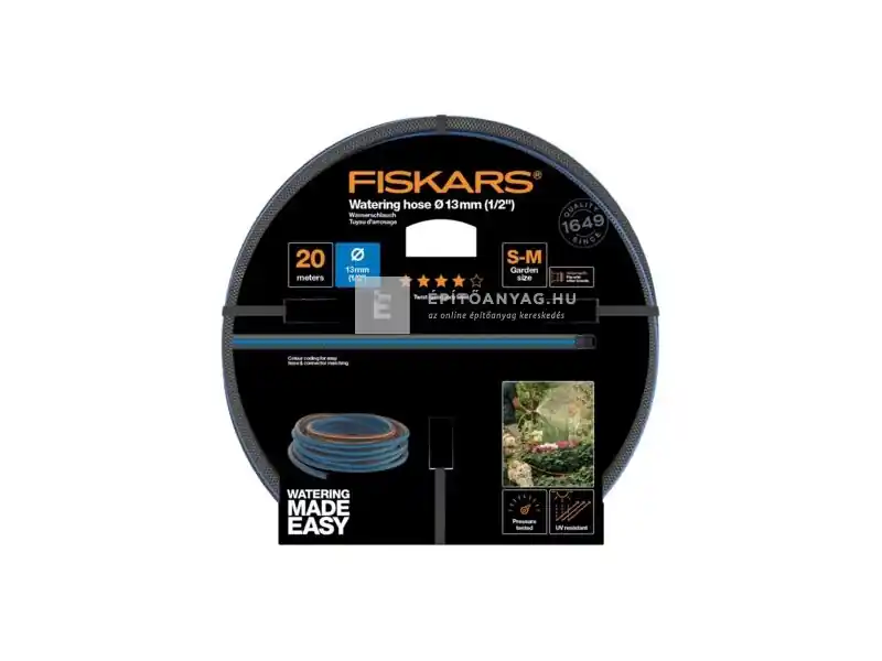 Vedd meg online Fiskars locsolótömlő 1/2", 20 m, Q4