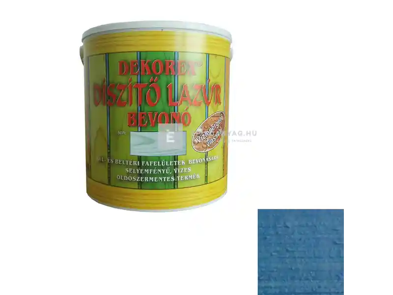 Dekorex vékonylazúr RAL 5024 kék 2,5 kg Vásárlói kedvenc