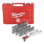 Csak ma Milwaukee Shockwave dugókulcskészlet 10-19 mm-ig, 1/2" SQ befogás, 28 db-os