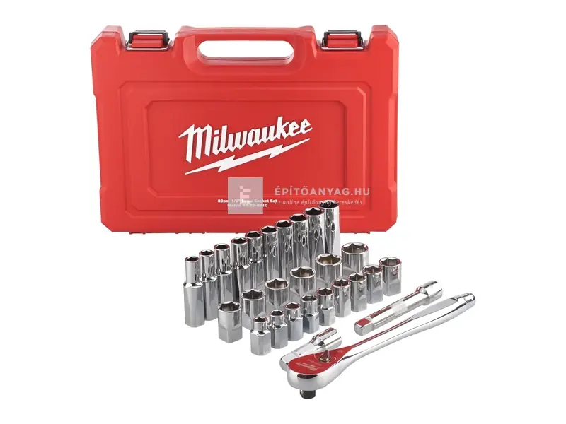 Csak ma Milwaukee Shockwave dugókulcskészlet 10-19 mm-ig, 1/2" SQ befogás, 28 db-os