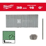 Milwaukee fej nélküli finiselő szeg szegbelövőhöz, galvanizált, 1,6x38 mm, 0°, SC1, 2500 db Biztonságos fizetés