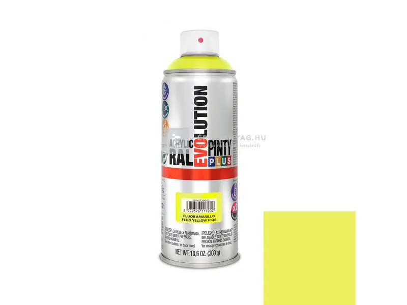PintyPlus Evolution akril festék spray F146 fluoreszkáló sárga 400 ml Legjobb ár