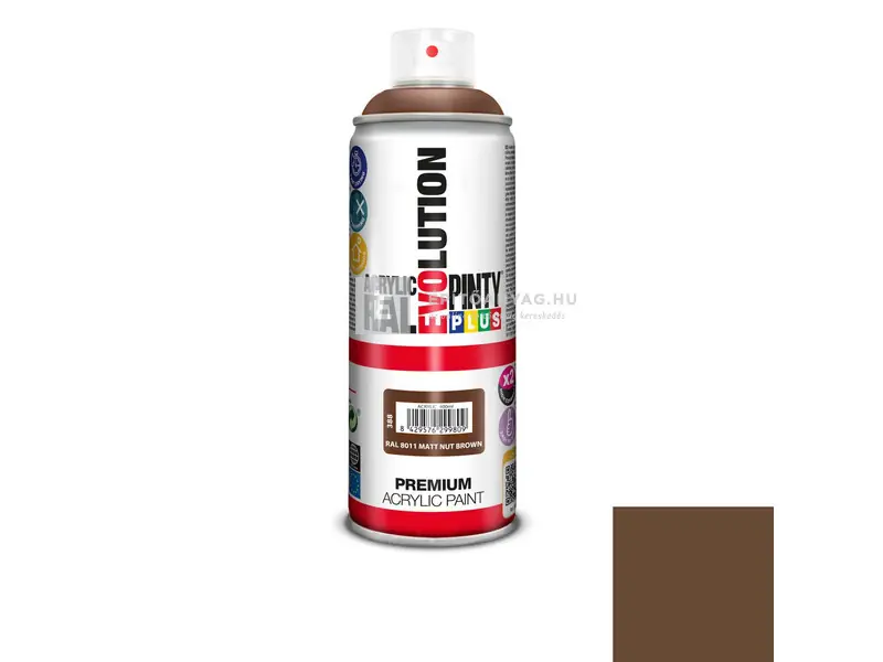 PintyPlus Evolution akril festék spray RAL 8011 nut brown 400 ml Azonnali szállítás