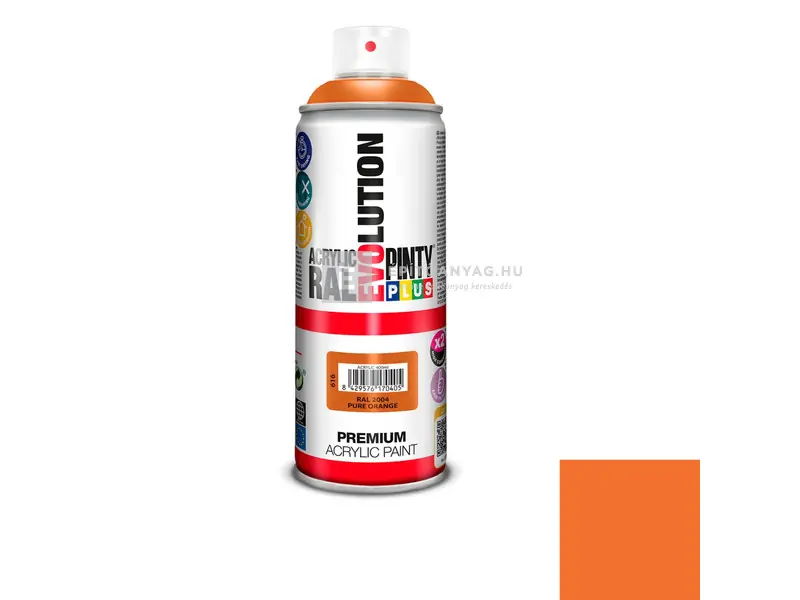 Kedvezményes ár PintyPlus Evolution akril festék spray RAL 2004 pure orange 400 ml