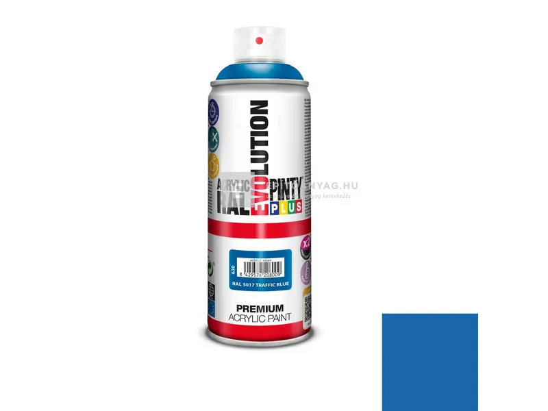 PintyPlus Evolution akril festék spray RAL 5017 traffic blue 400 ml Biztonságos fizetés