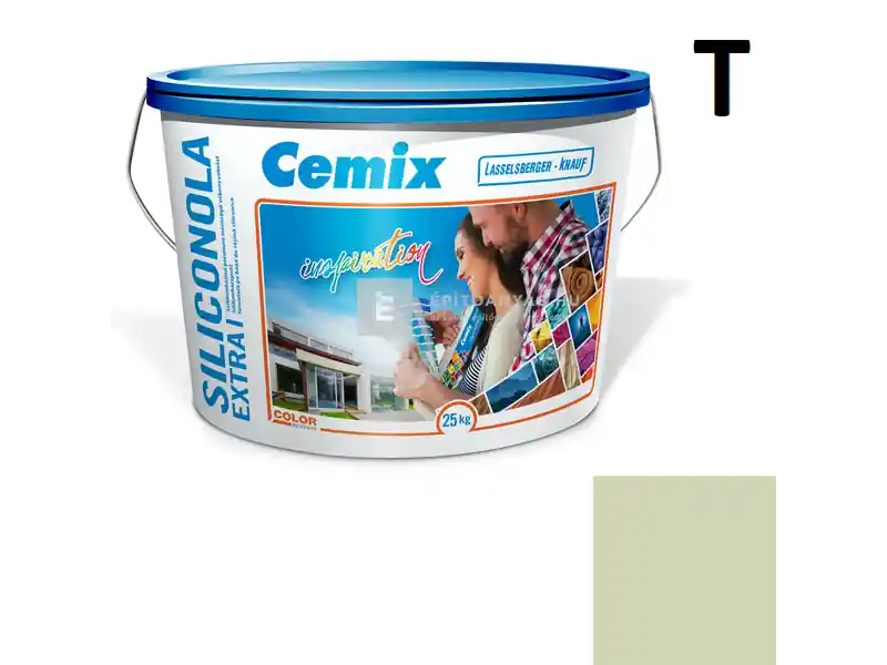 Exkluzív ajánlat Cemix 2737 SiliconOLA Extra szilikon vékonyvakolat, kapart 1,5 mm 4513 green 25 kg
