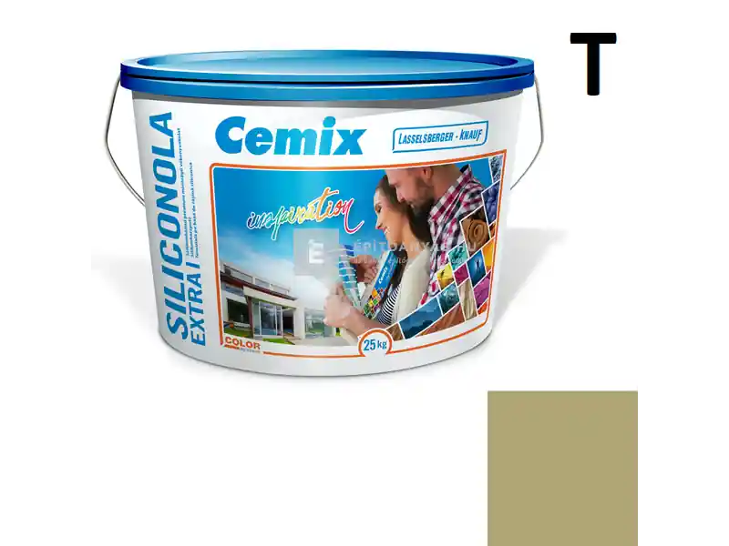 Cemix 2737 SiliconOLA Extra szilikon vékonyvakolat, kapart 1,5 mm 4549 green 25 kg Legnépszerűbb