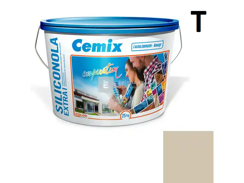 Cemix 2737 SiliconOLA Extra szilikon vékonyvakolat, kapart 1,5 mm 4555 green 25 kg Árcsökkenés