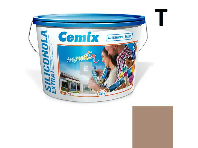 Cemix 2737 SiliconOLA Extra szilikon vékonyvakolat, kapart 1,5 mm 4927 brown 25 kg Vedd meg online
