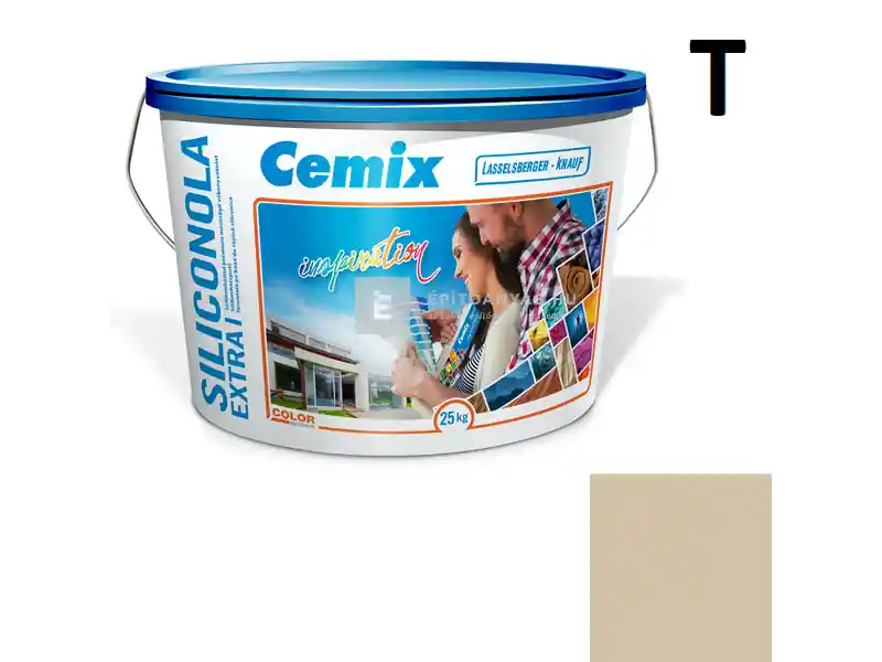 Árengedmény Cemix 2737 SiliconOLA Extra szilikon vékonyvakolat, kapart 1,5 mm 4947 brown 25 kg