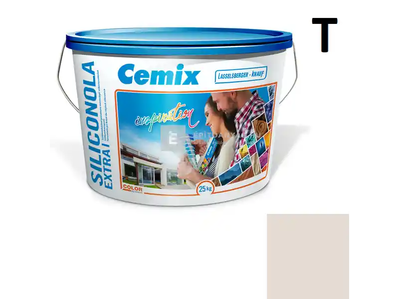 Kiárusítás Cemix 2737 SiliconOLA Extra szilikon vékonyvakolat, kapart 1,5 mm 4981 brown 25 kg