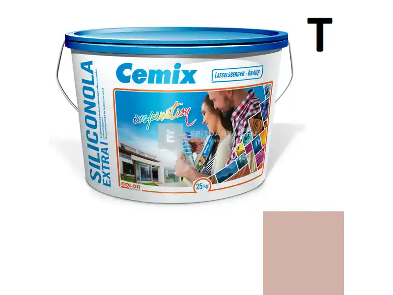 Cemix 2737 SiliconOLA Extra szilikon vékonyvakolat, kapart 1,5 mm 5143 rock 25 kg Árengedmény