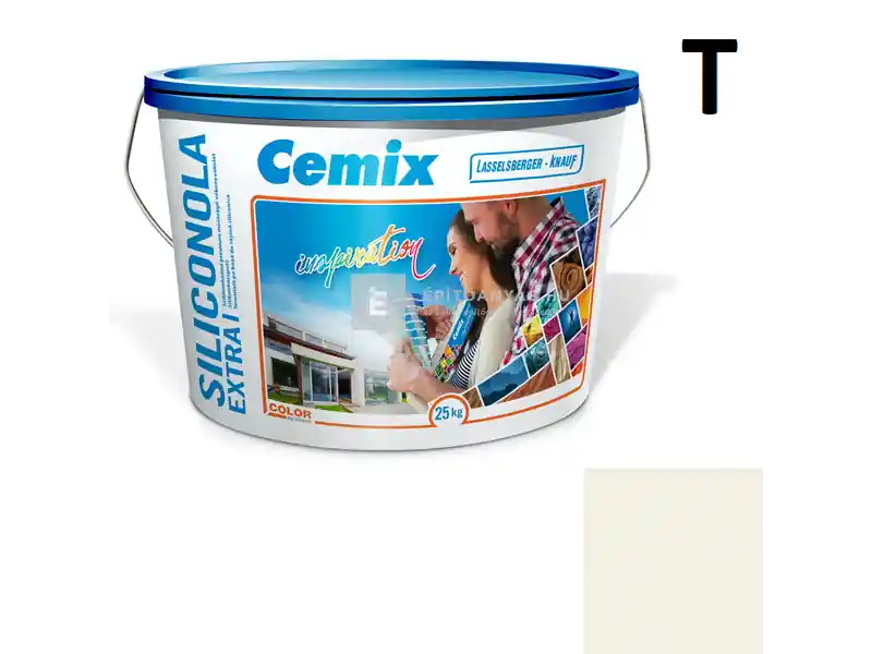 Újdonság Cemix 2737 SiliconOLA Extra szilikon vékonyvakolat, dörzsölt 2 mm 4111 cream 25 kg