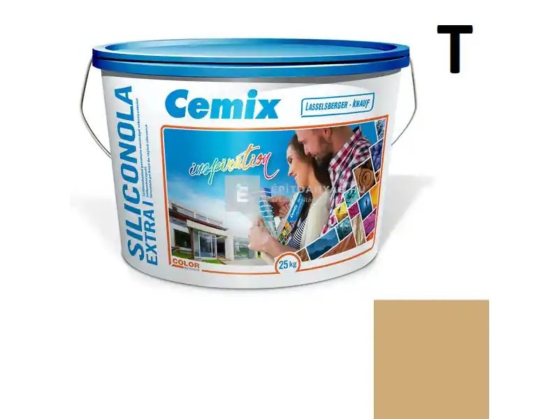 Cemix 2737 SiliconOLA Extra szilikon vékonyvakolat, dörzsölt 2 mm 4359 orange 25 kg Legnépszerűbb