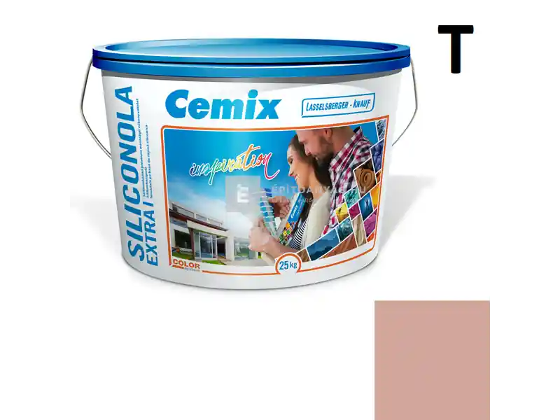 Végkiárusítás Cemix 2737 SiliconOLA Extra szilikon vékonyvakolat, dörzsölt 2 mm 5125 rusty 25 kg