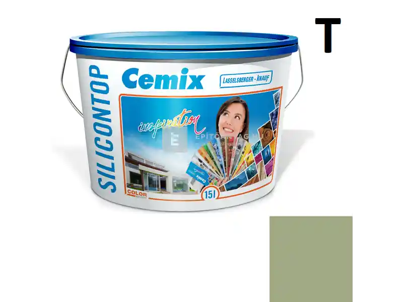 Exkluzív ajánlat Cemix 2733 SiliconOLA szilikon vékonyvakolat, dörzsölt 2 mm 4519 green 25 kg