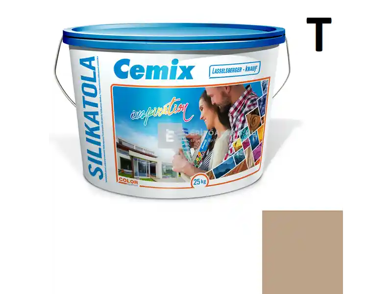 Cemix 2722 SilikatOLA szilikát vékonyvakolat, kapart 1,5 mm 4915 brown 25 kg Biztonságos vásárlás