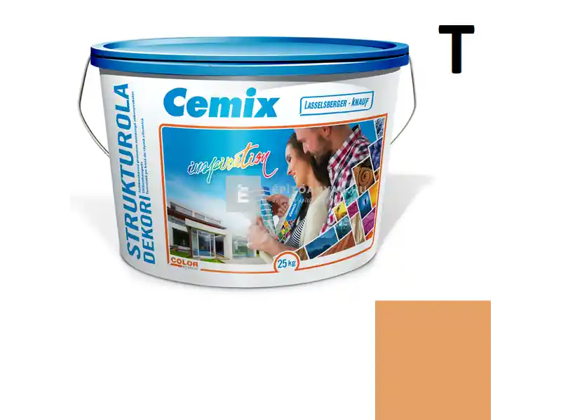 Azonnali szállítás Cemix 2704 StrukturOLA Dekor diszperziós vékonyvakolat, kapart 1,5 mm 4339 orange 25 kg