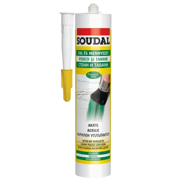 Kiárusítás Soudal festhető akril tömítő, fehér 280ml