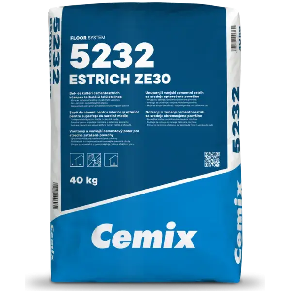 Újdonság Cemix ZE 30 Esztrich kültéri 40kg