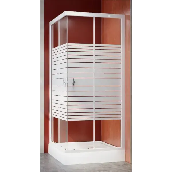 Sanimix Szögletes zuhanykabin tálca nélkül 90x90 cm Gyors kiszállítás