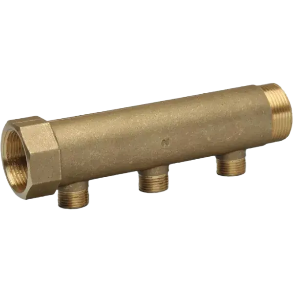 Sárgaréz padlófűtés osztó 5/4"x1/2" KM 3 ág Olcsó