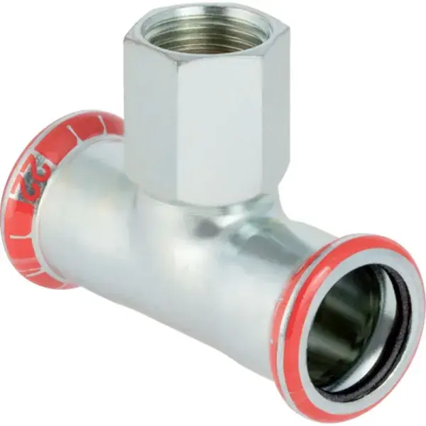 Szuper ajánlat Geberit Mapress szénacél belső menetes T-idom: d=108mm, Rp=3/4″, d1=108mm