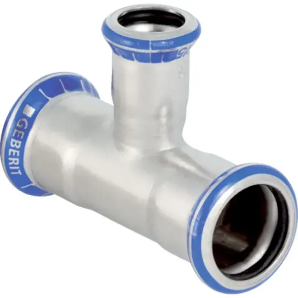 Árengedmény Geberit Mapress rozsdamentes acél szűkített T-idom: d=88.9mm, d1=76.1mm, d2=88.9mm