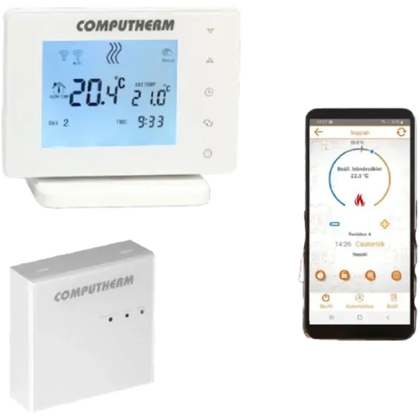 Akció Computherm E400RF WI-Fi-s értintő kijelzős, vezetéknélküli termosztát