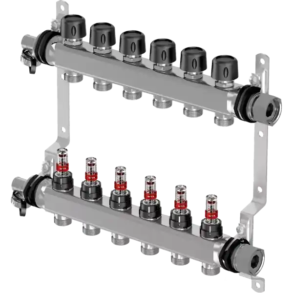 Uponor Vario S osztó-gyűjtő, áramlásmérővel 3/4" 6 körös - Nem rendelhető Olcsó