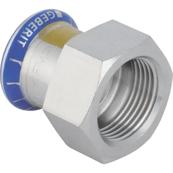 Geberit Mapress rozsdamentes acél belső menetes átmeneti idom (gáz): d=28mm, Rp=1″ Végkiárusítás