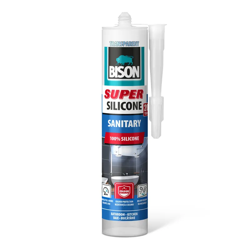 Bison Super szaniter szilikon, átlátszó, 280 ml Ne maradj le