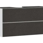 Alacsony ár Hansgrohe Xevolos E Konzolos mosdószekrény 1180/550, Matt Fehér színű, 2 fiókkal, ráültetett mosdótálakhoz Textil sötétszürke 54193660