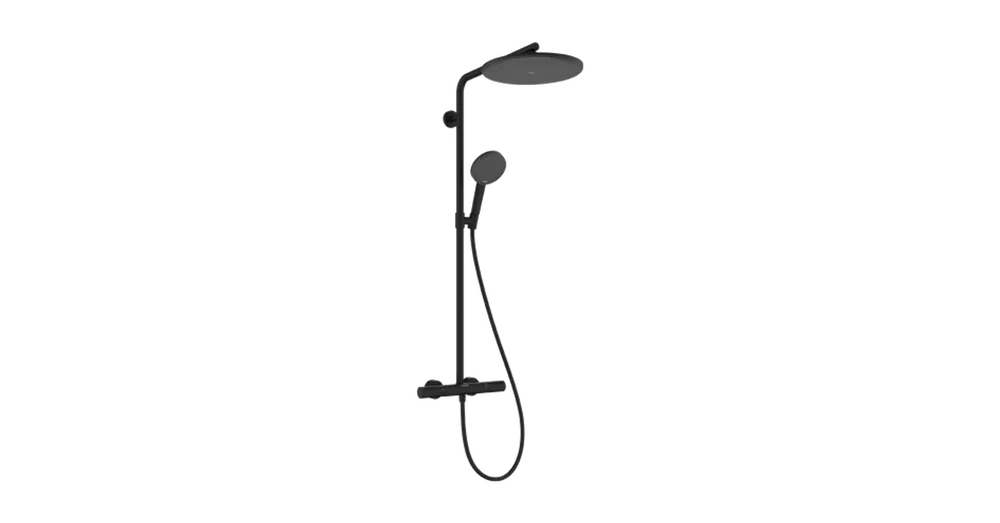 Hansgrohe Raindance Alive S Puro Showerpipe 300, 1jet, Ecostat Element Matt Fekete 24592670 Újdonság