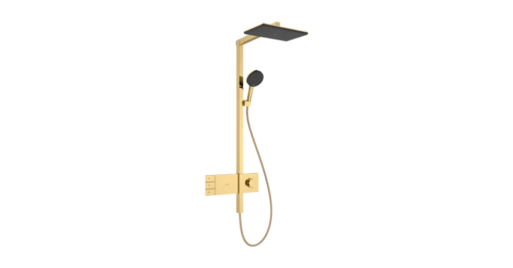 Hansgrohe Raindance Alive Q Showerpipe 210/340, 2jet, EcoSmart, ShowerSelect Comfort Polírozott Arany Hatású 24591990 Kihagyhatatlan ajánlat