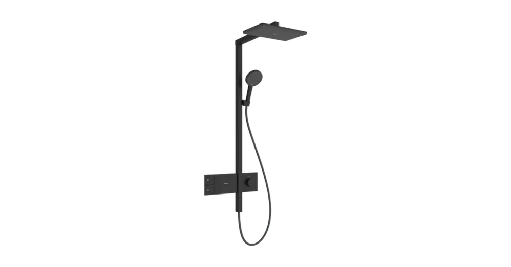 Hansgrohe Raindance Alive Q Showerpipe 210/340, 1jet, EcoSmart, ShowerSelect Comfort Matt Fekete 24581670 Biztonságos fizetés