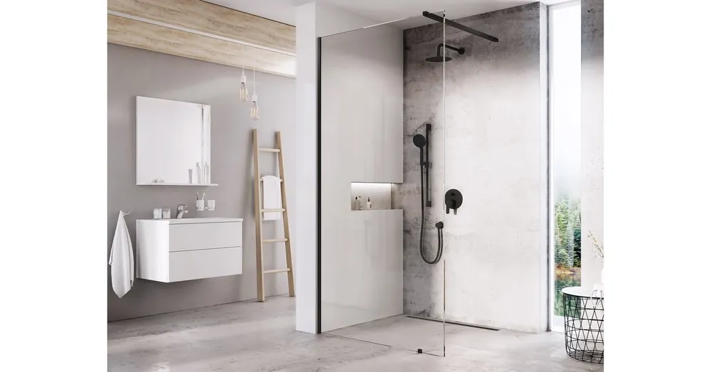 Ravak Walk-In Wall Set 80, zuhanykabin fekete+transparent GW9W4030SZ1 Vedd meg online